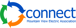 Mountain View electric association logo with Connect.